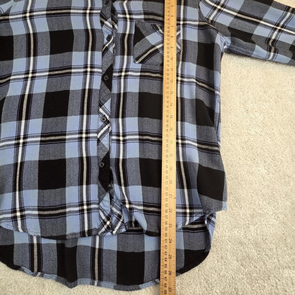 Rails Hunter Plaid Shirt Womens L‎ Blue Long Sleeve Soft Stretch Gorpcore - Picture 9 of 9